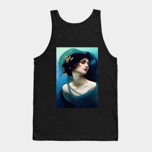 The Nereid - Vintage, Mucha, Gilded Age Tank Top